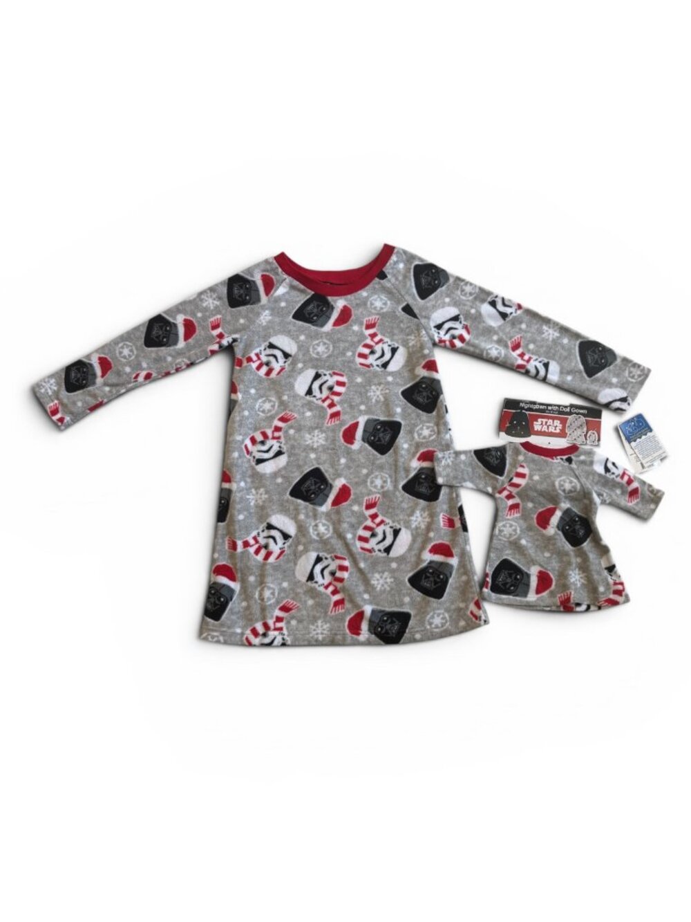 Star Wars Nightgown Girl's Size 6 Darth Vader Pajamas With Doll Gown Pajamas NWT